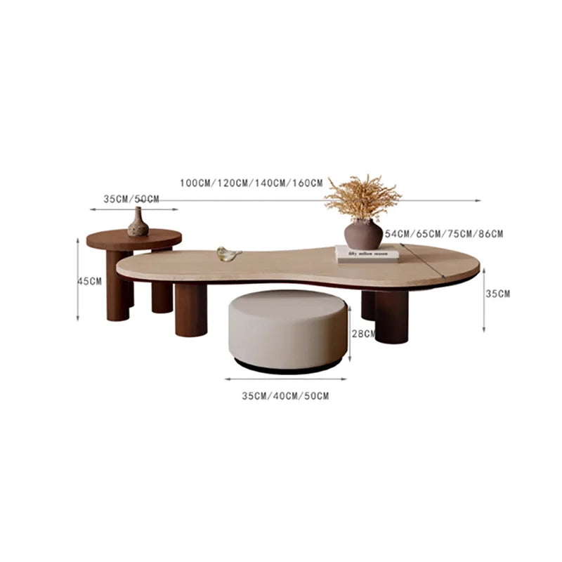 Unique Coffee Table for a trendy eclectic minimalist living room Modern Wabi Sabi Coffee Table Home furniture