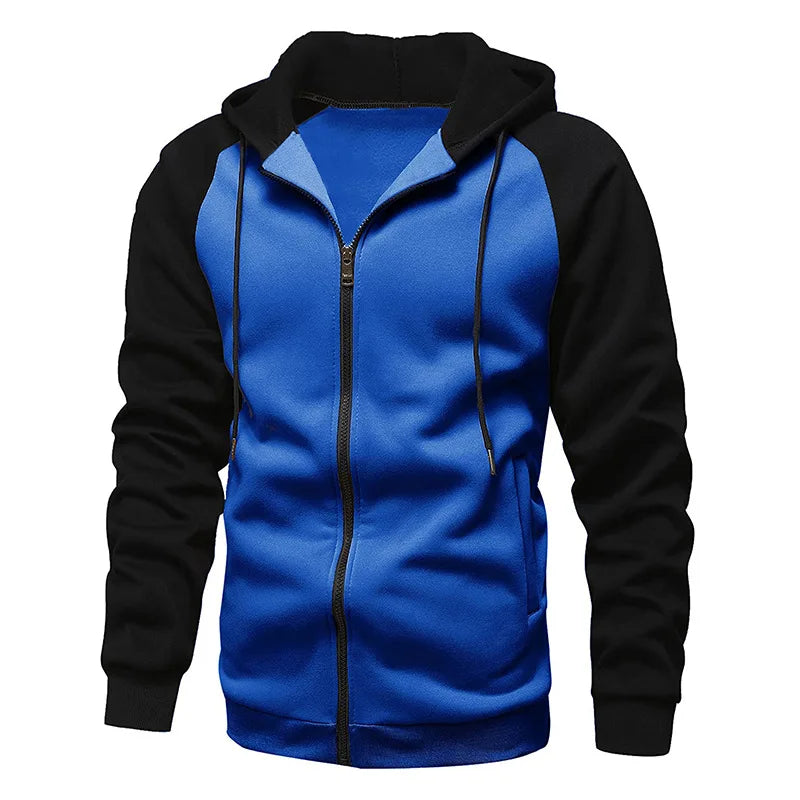 Men's Casual Jacket, Hooded Zipper Sweatshirt with Pocket, Printed Pullover, Sportswear, All Elite Wrestling, Autumn, Winter, New, 2025
