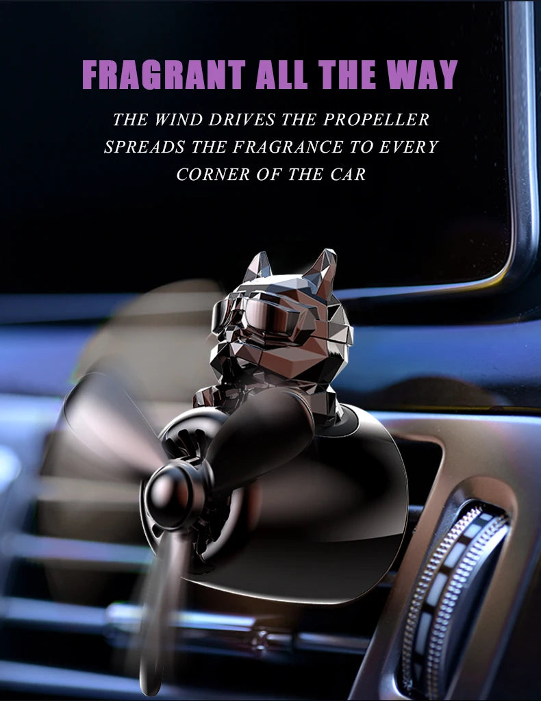 Bricolage parfum inodore ornements avion pilote bouledogue voiture désodorisants décorations accessoires arôme évent diffuseur de parfum