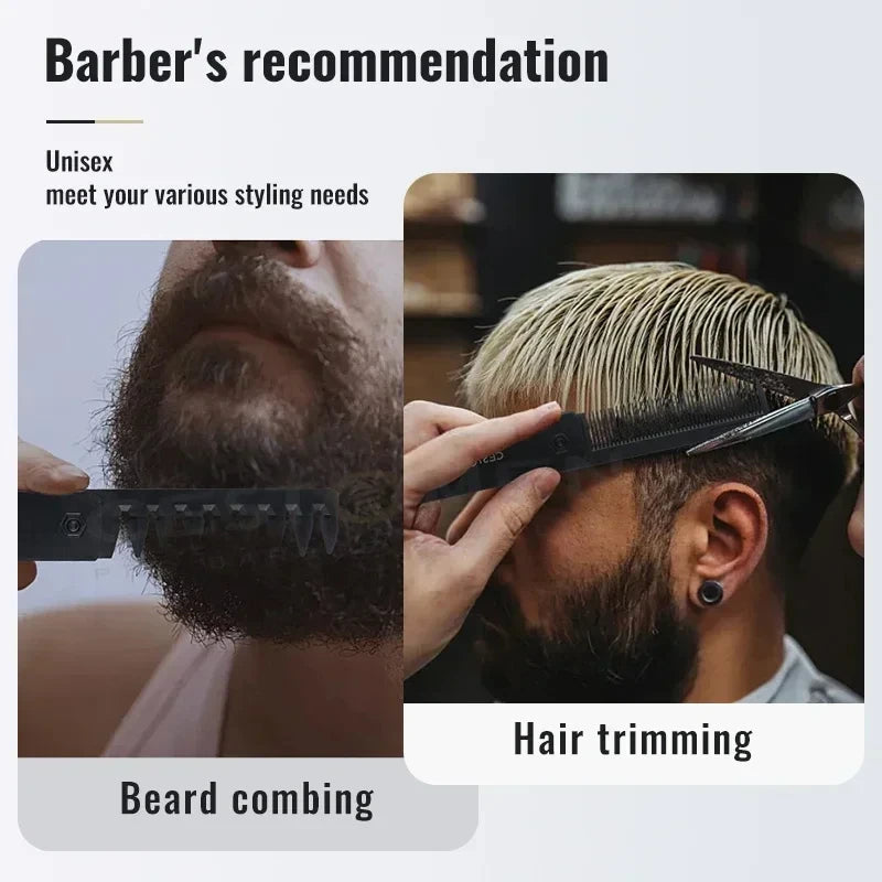 Nouveau 1/2/3 en 1 peignes pliants de poche en plastique à dents larges tête d'huile peigne barbe peignage barbier tondeuse peigne Salon outils de coiffure