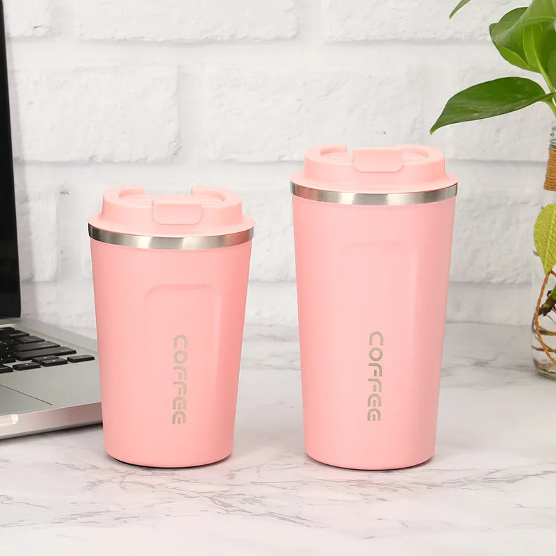 Tasse à café de voyage en acier inoxydable, tasse thermique anti-fuite, bouteille Thermos, thé, café, flacon sous vide, tasses isolées, 380/510ML
