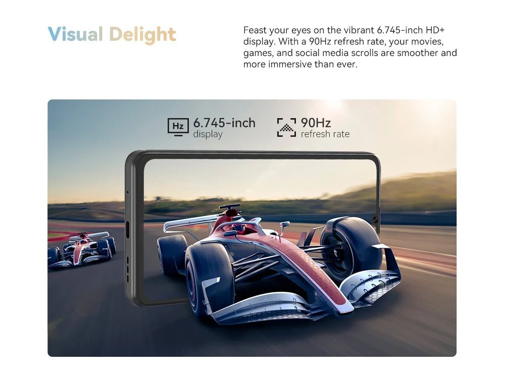 Cubot A20 Smartphone Android 14 — 12 Go RAM, 128 Go, Écran 6,74" 90Hz, 5100 mAh, 48 MP, 4G