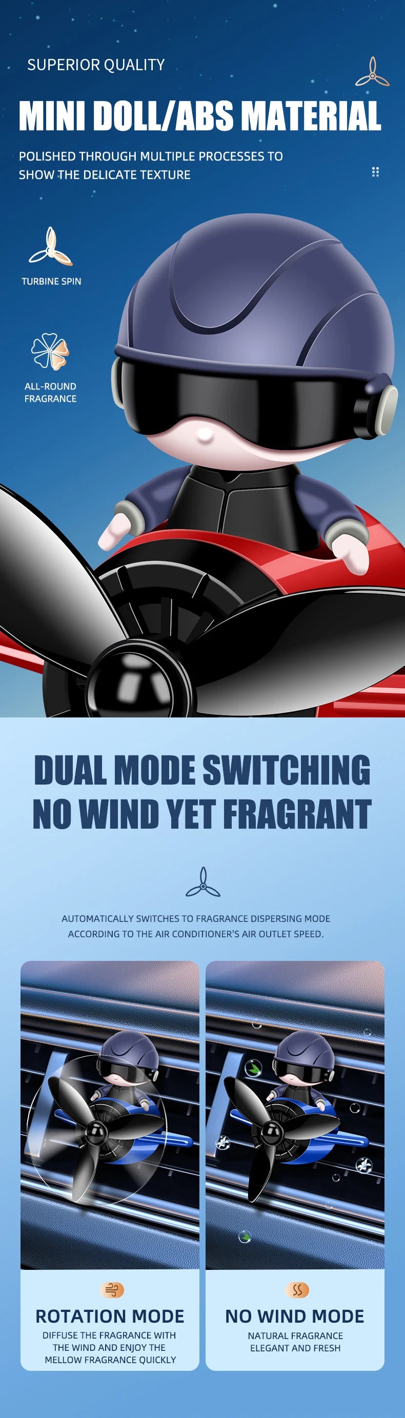 Désodorisant de voiture, aromathérapie, accessoires automobiles, diffuseur de parfum intérieur, Force aérienne créative, petit avion, Design de dessin animé