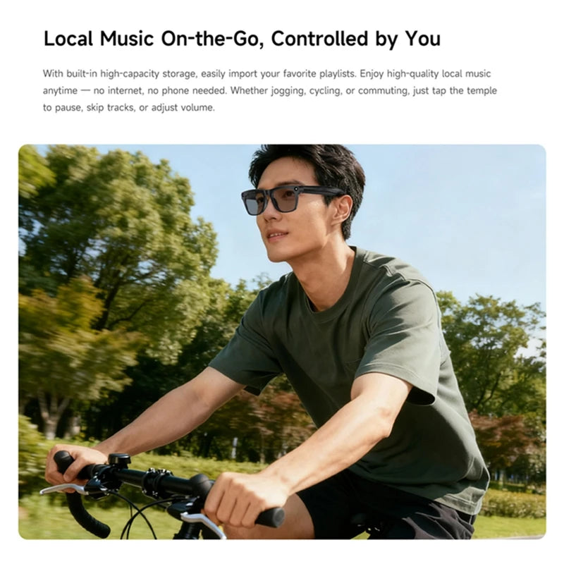 Lunettes intelligentes AI — Bluetooth tactile, caméra, appel, musique, sport