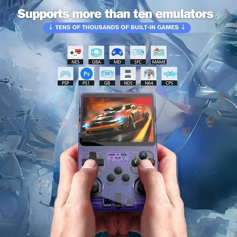 R36S Portable Gaming Player, 3.5-inch IPS Screen, 128GB Linux System, Preloaded Retro Games Handheld Console