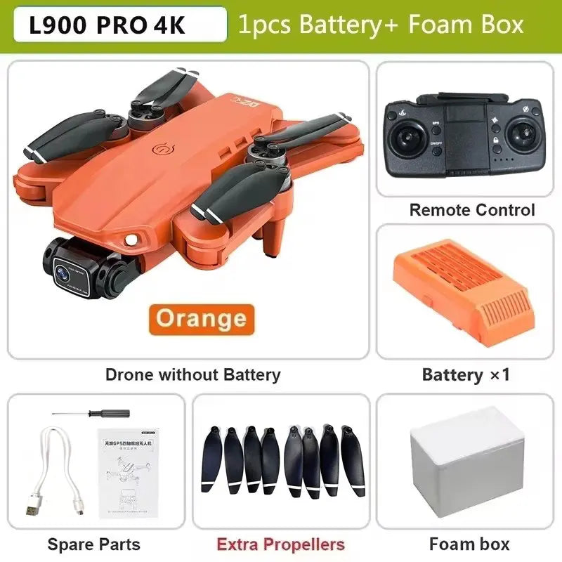 Drone GPS L900 Pro SE MAX 4K, doble cámara HD profesional 5G WIFI 360° Motor sin escobillas para evitar obstáculos Rc FPV Quadcopter Dron