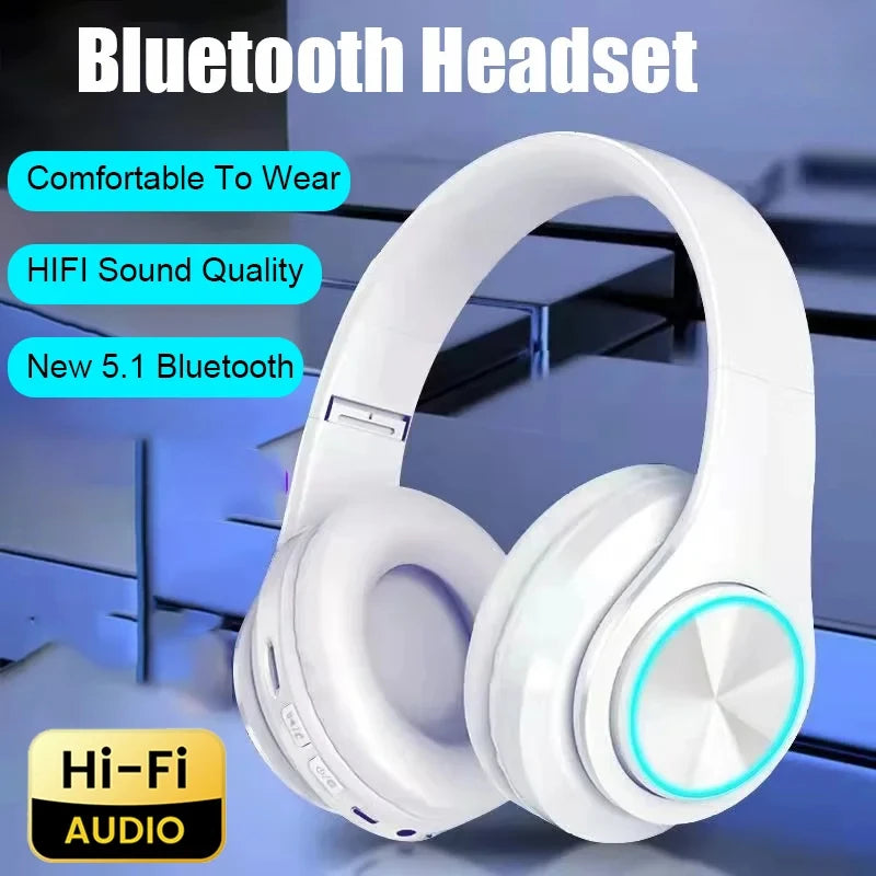Auriculares inalámbricos Bluetooth de diadema, con micrófono, cancelación de ruido, estéreo, para deportes y juegos, novedad, B39