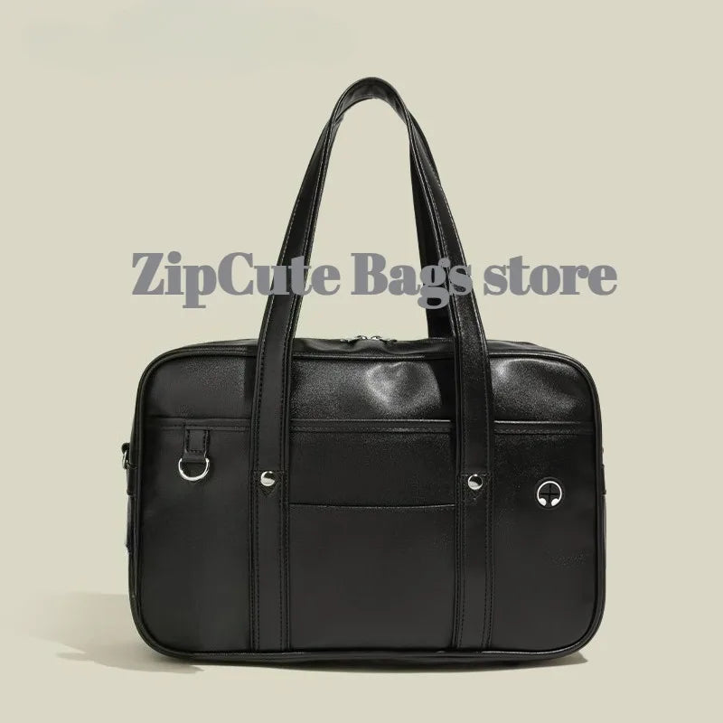 Bolso de uniforme escolar japonés bidimensional para estudiantes JK, mochila de PU para niñas, bandolera de mensajero de un solo hombro, resistente al desgaste e impermeable