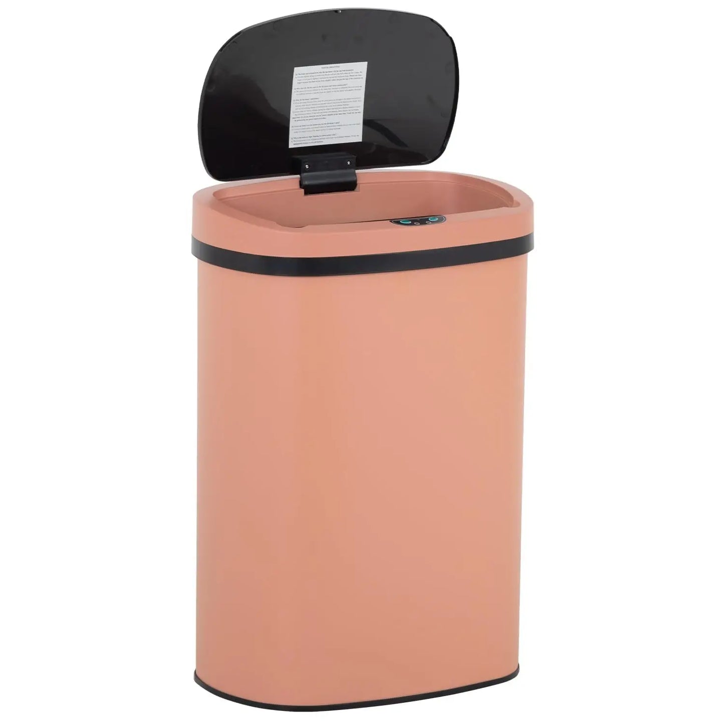 Poubelle 13 gallons avec couvercle automatique sans contact — contrôle des odeurs, design ovale, facile à nettoyer
