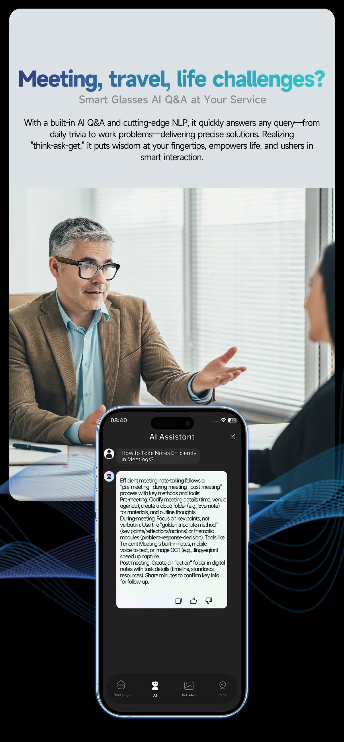 Nouvelle mise à niveau lunettes intelligentes avec caméra enregistrement vidéo AI reconnaissance Photo Bluetooth appel traduction voix lunettes de soleil hommes femmes
