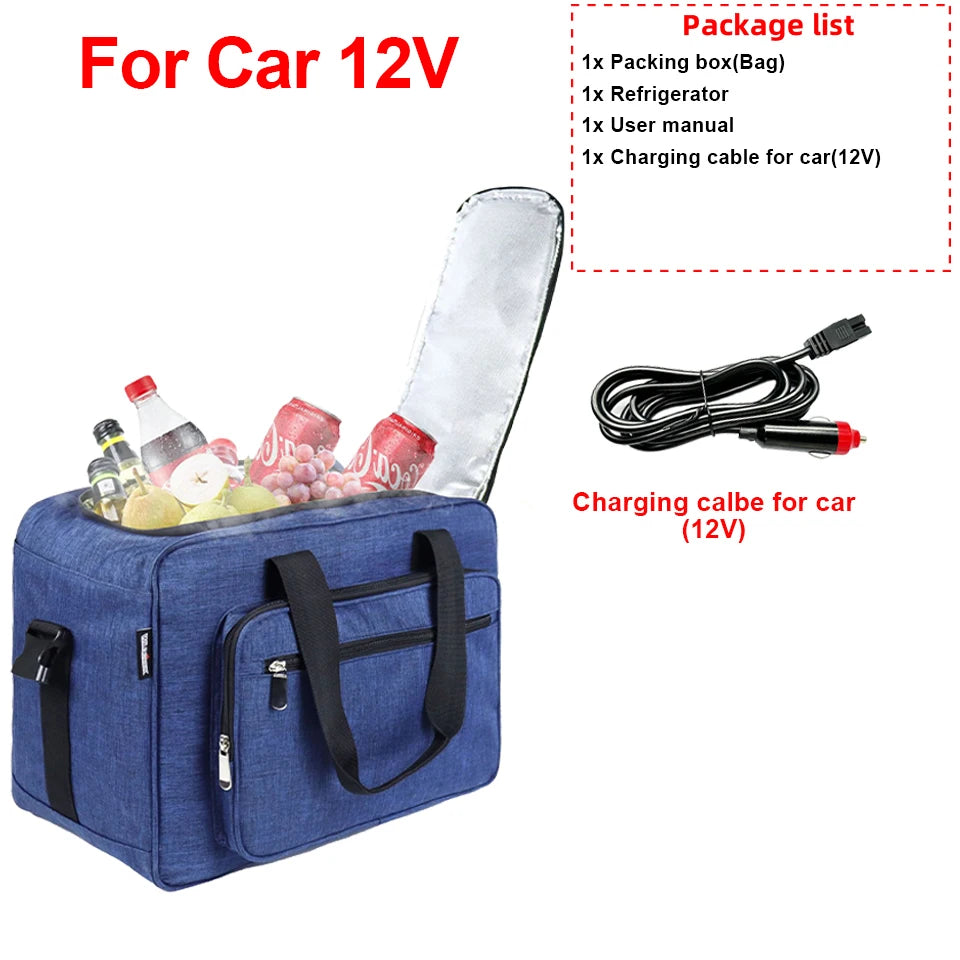 Réfrigérateur Portable pour voiture, 25l, semi-conducteur, pliable, chauffage, refroidissement, sac isolant, voiture, usage domestique, pique-nique, Camping essentiel