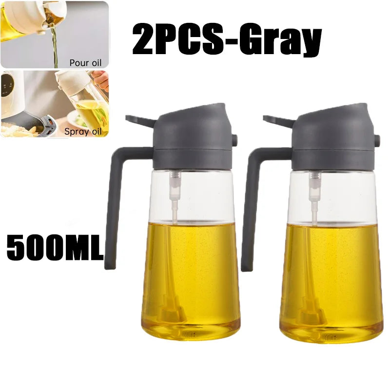 Bouteille de pulvérisation d'huile d'olive pour barbecue, pulvérisateur d'huile d'olive en plastique, bouteille vide, bouteille de vinaigre ou brosse à huile, 200/300/500ml