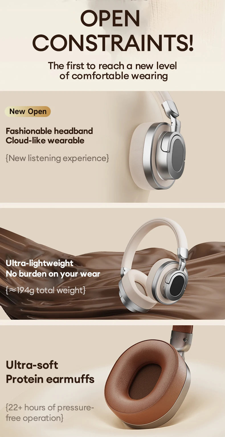 Écouteurs Bluetooth 6.0 sans fil — HD, ENC antibruit, HiFi, ultra faible latence, jeu