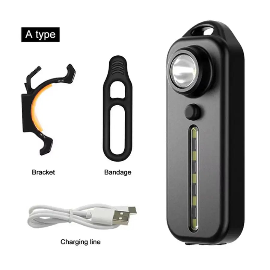 Lampe de poche LED Recharge USB, lampe de travail, porte-clés, pour Police, Clip d'épaule, lumière clignotante d'avertissement, lampe d'extérieur