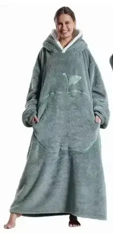 Men's and Women's Extra Long Lace-Up Hooded, Long Sleeved, Untied, Wearable