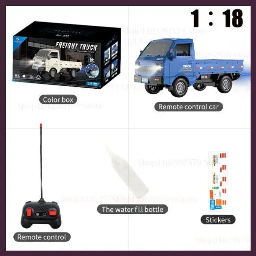 Voiture télécommandée à l'échelle 1:18, camion tout-terrain à dérive avec lumières de pulvérisation, cadeaux pour enfants, garçons, jouets de course RC pour enfants et adultes