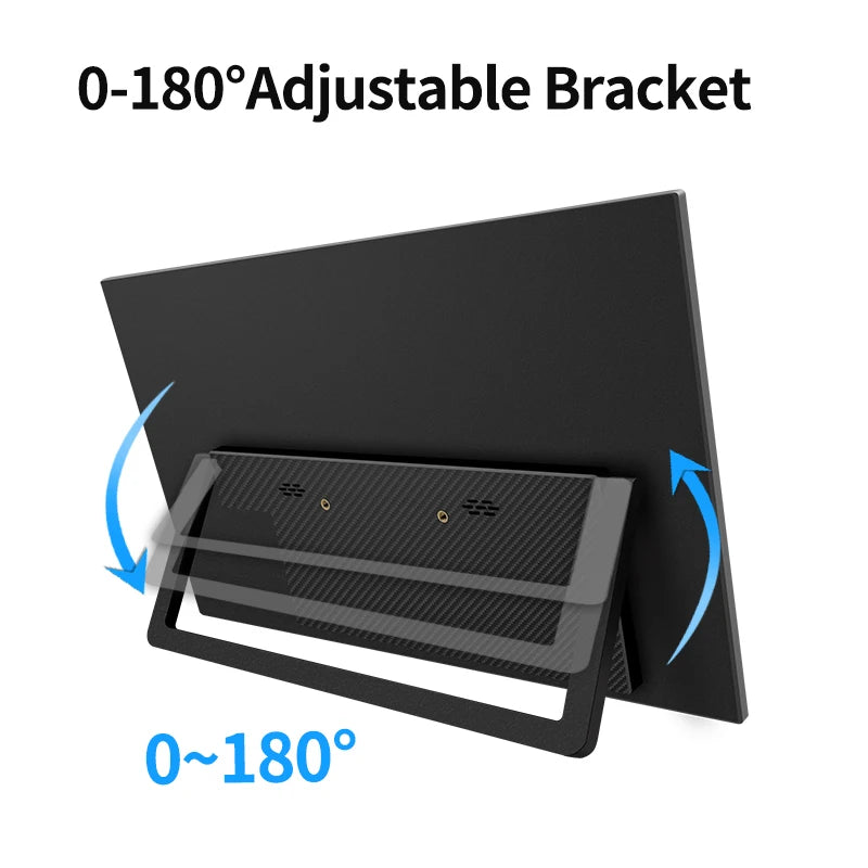 HGFRTEE 14.1 inch Portable Monitor Mobile IPS Second Screen Gaming Display Extended for Laptop with Stand for Xbox/Raspberry Pi