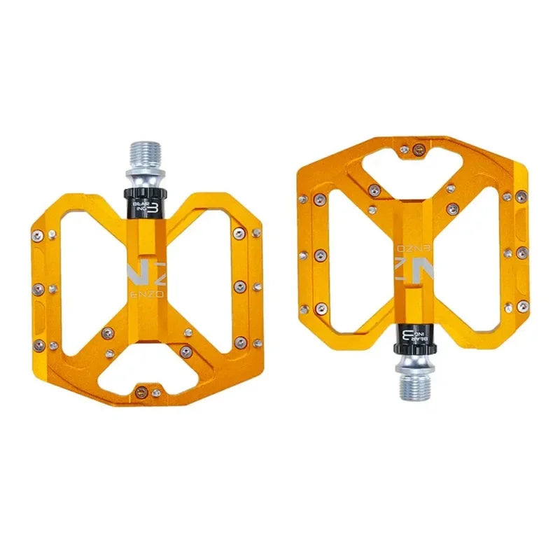 ENZO Ultralight Flat Pedals MTB CNC Aluminum Alloy Sealed 3 Bearings Anti-slip Bike Pedals Bicycle Parts
