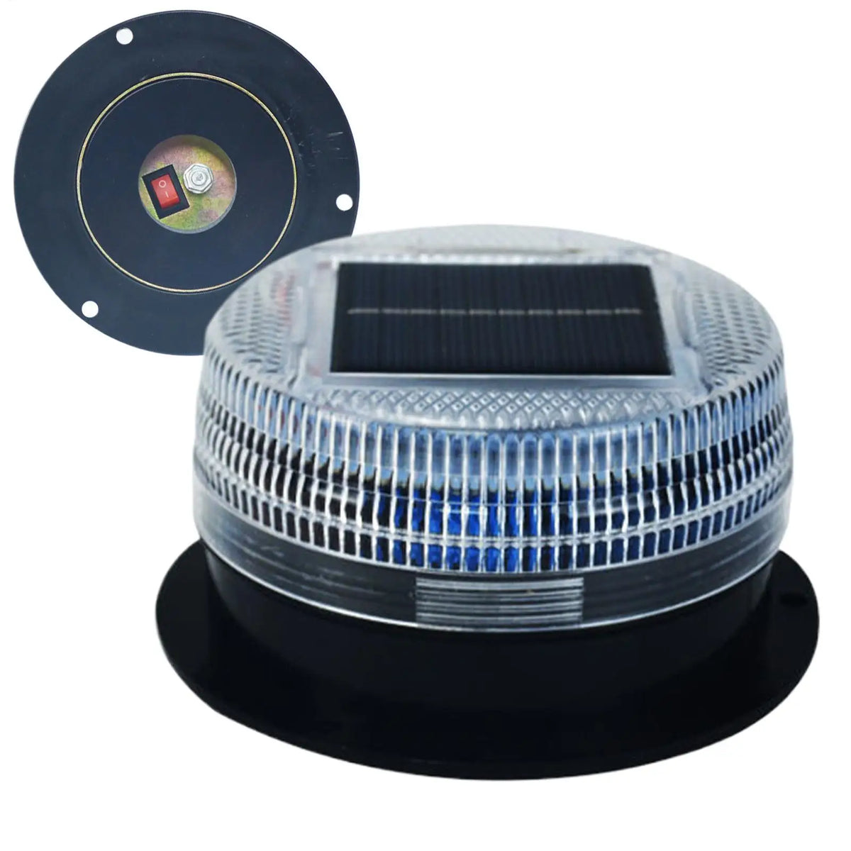 Lampe de poche d'avertissement de nuit LED solaire étanche Flash plafond lumière stroboscopique trafic route balise toit de voiture clignotant lumière de secours
