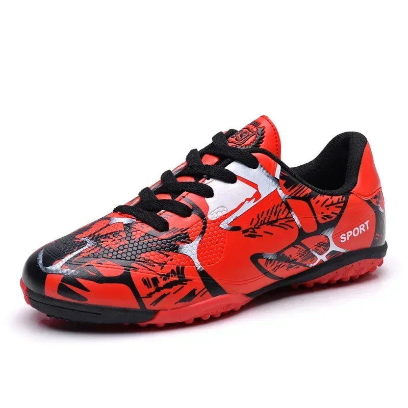 qztzx Chaussures de Football FG Homme Cuir Verni Basses Ultra-légères — Professionnel, Gazon EU 31–48
