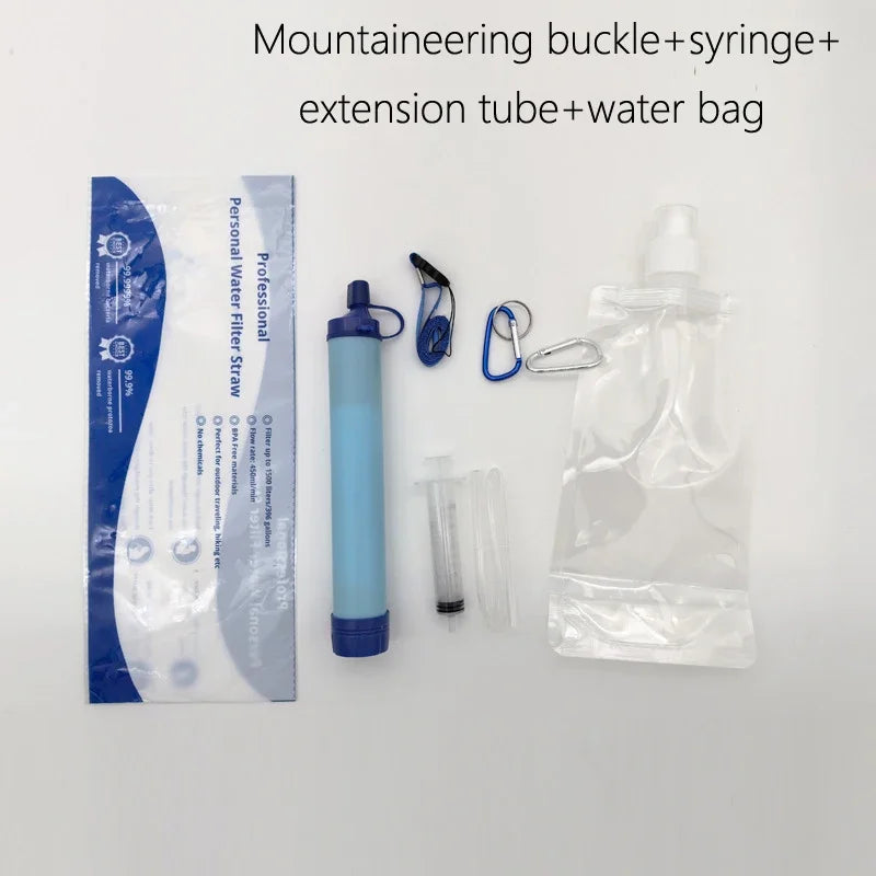 Mini filtre à eau en plein air, paille de Purification de Camping, purificateur d'eau Portable de randonnée pour la survie ou les fournitures d'urgence