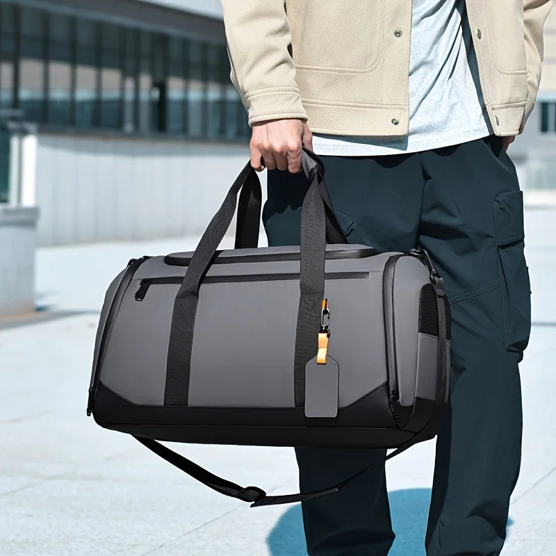 Sac de voyage de grande capacité pour hommes, sac de sport spacieux avec plusieurs compartiments, sac de week-end pour une nuit, sac de voyage