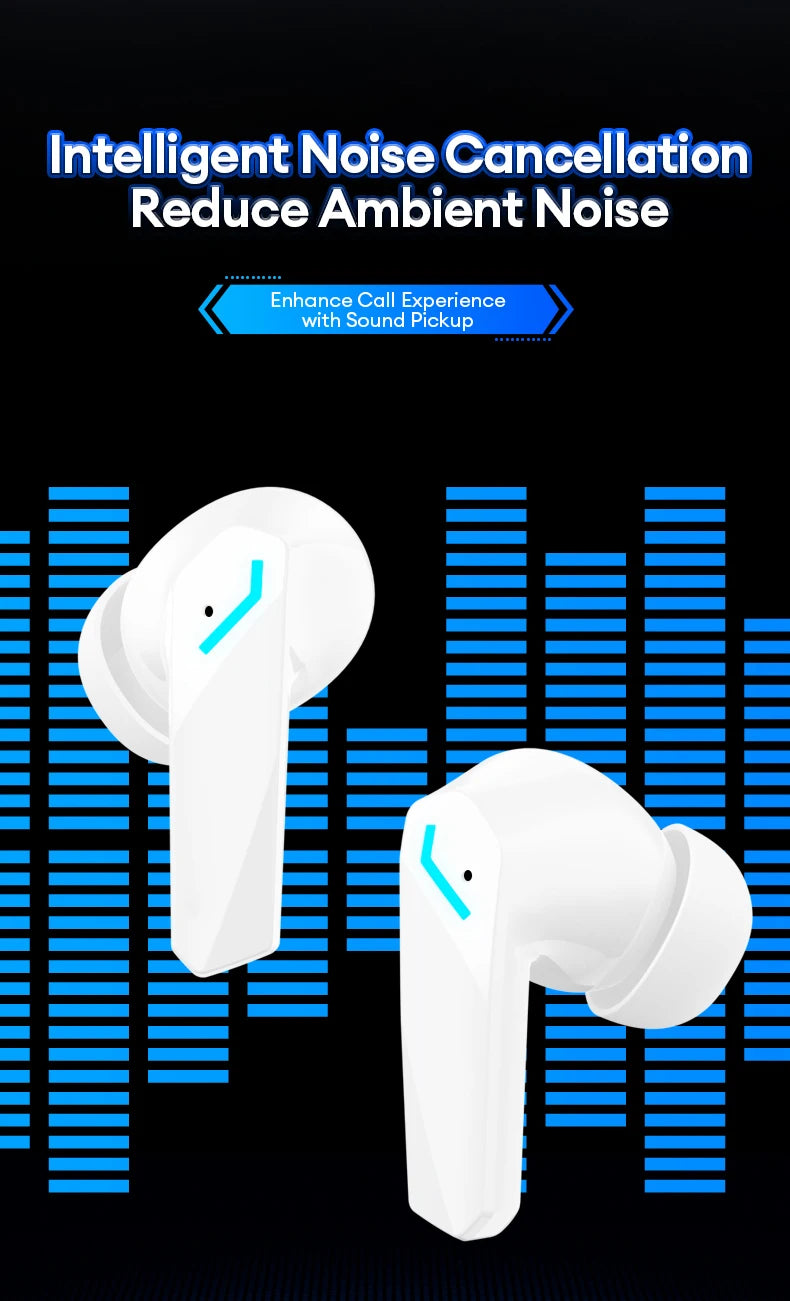 Auriculares inalámbricos Lenovo GM2 Pro Bluetooth 5.3 para juegos, baja latencia, modo dual, música, auriculares deportivos intrauditivos con micrófono