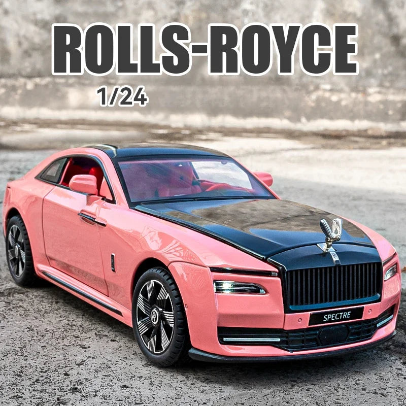 Modèle de voiture 1/24 en alliage — son, lumière, pneus, collection, cadeau enfant