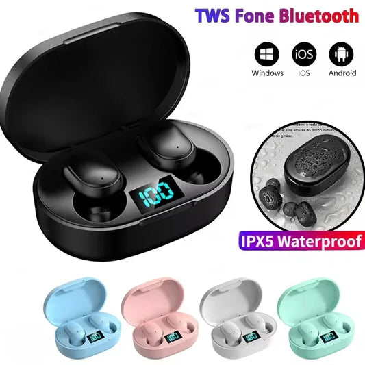 E6S Wireless Bluetooth Earbuds TWS Bluetooth Wireless Headset Noise Cancelling Earphones with Microphone Headset