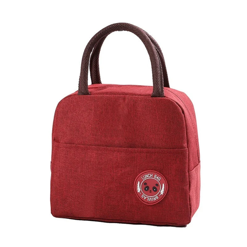 Sac à lunch en toile isotherme portable pour femmes et enfants, motif fonctionnel, glacière, nourriture thermique, sacs de pique-nique