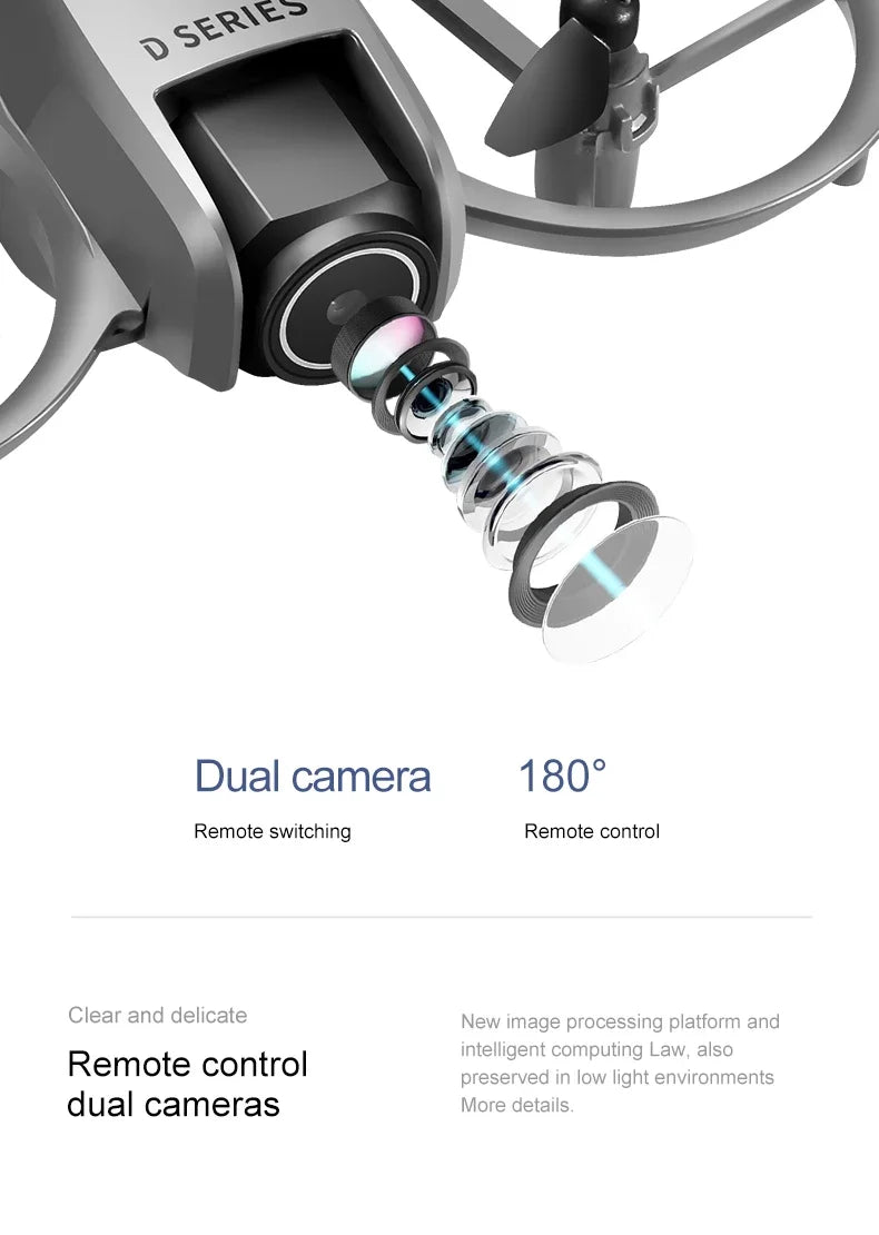 Drone GPS 8K HD professionnel — double caméra, évitement d'obstacles, moteur brushless, flux optique