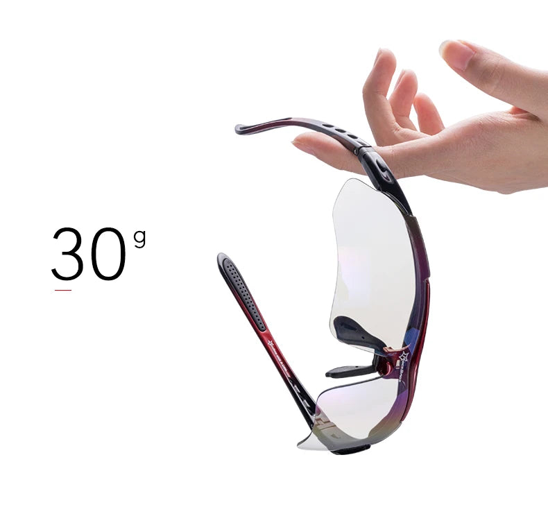 Lunettes de soleil sport cyclisme polarisées — route, VTT, équitation, protection, 5 lentilles