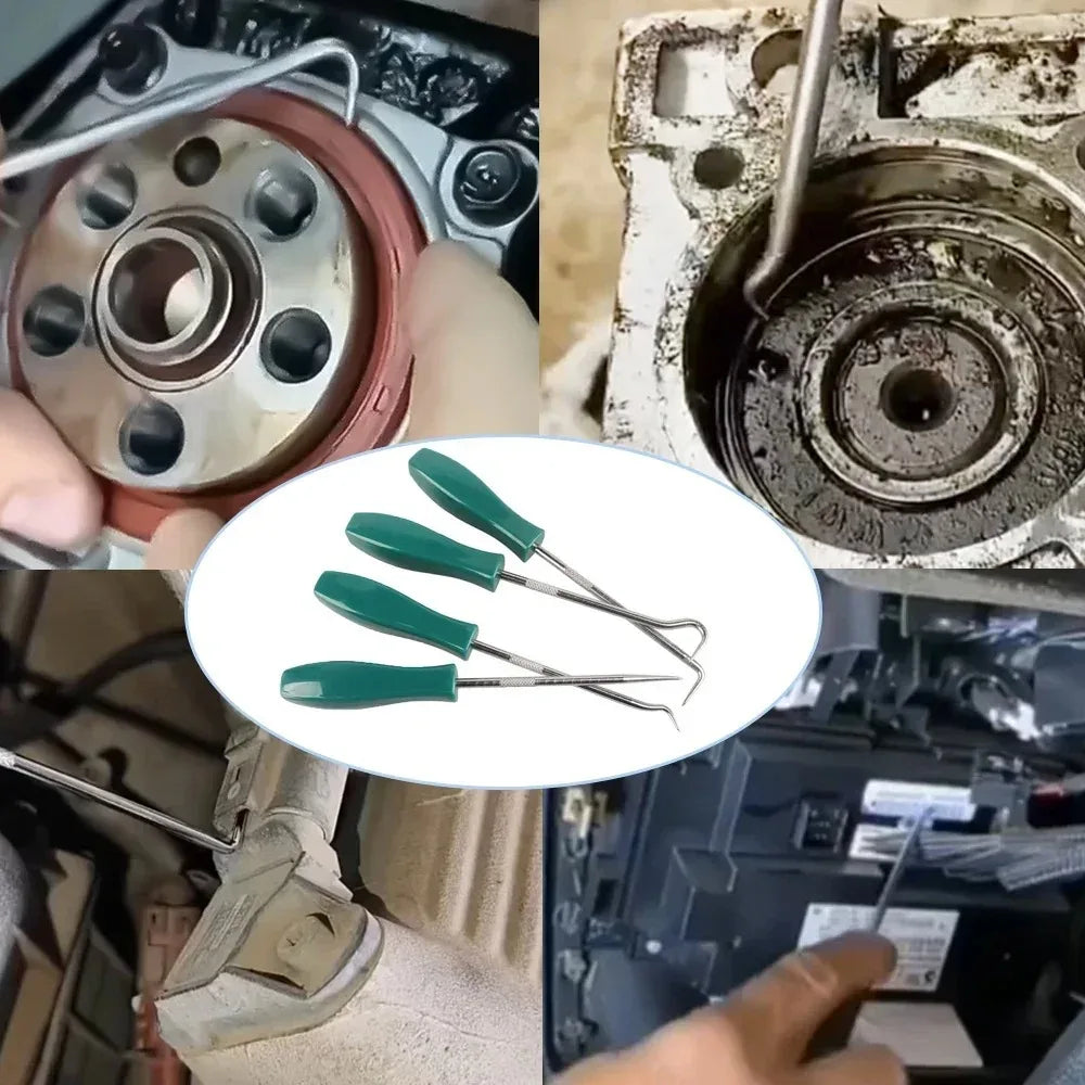 Offre spéciale 4 pièces 135mm voiture Auto véhicule joint d'huile tournevis ensemble joint torique joint extracteur crochets de sélection outils de réparation pour voiture