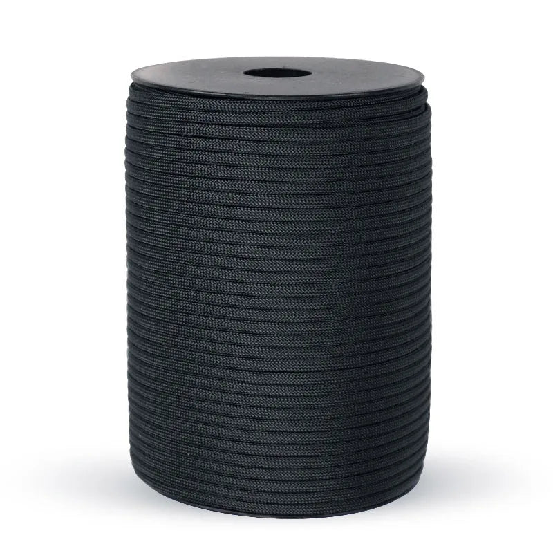Cordon de parachute militaire standard 550 de 100M/50M, 9 brins, 4mm, pour survie en extérieur, tente et sangle de fixation