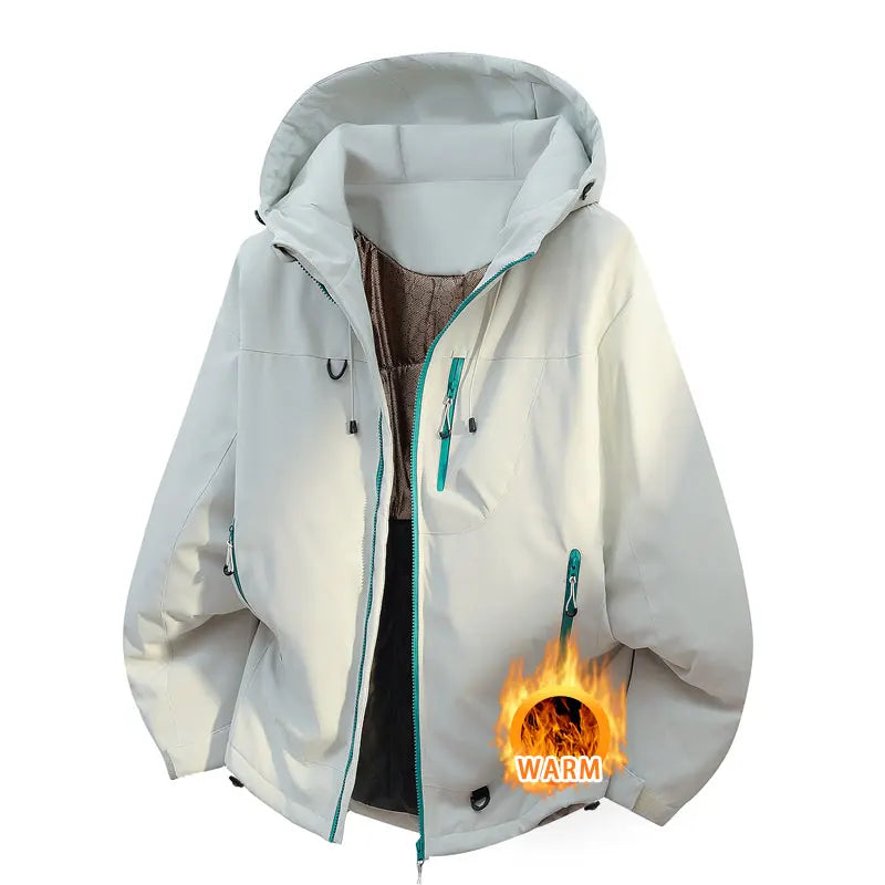 Thickened Winter Jacket Warm Waterproof Windproof Warm Sport Jacket Casual Men Women Sport Hiking Running Hooded Casual Warm Coat