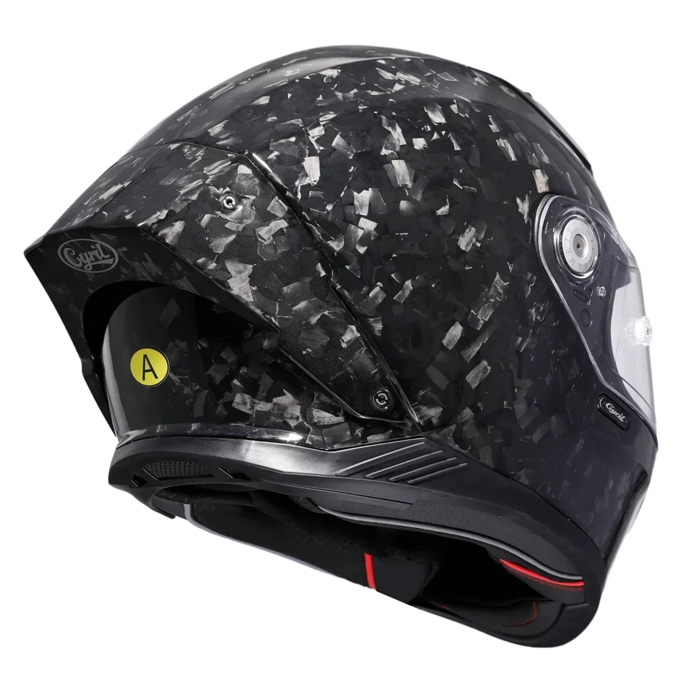Cascos de moto integrales unisex ligeros de fibra de carbono Kevlar, cascos de calle, cascos de carreras aprobados por DOT ECE CYRIL Casco Moto