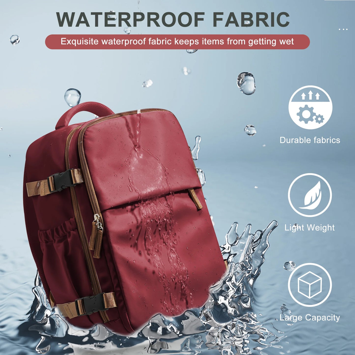 Sac à Dos Cabine 40x26x18 — Ordinateur 15,6" Étanche Décontracté Affaires