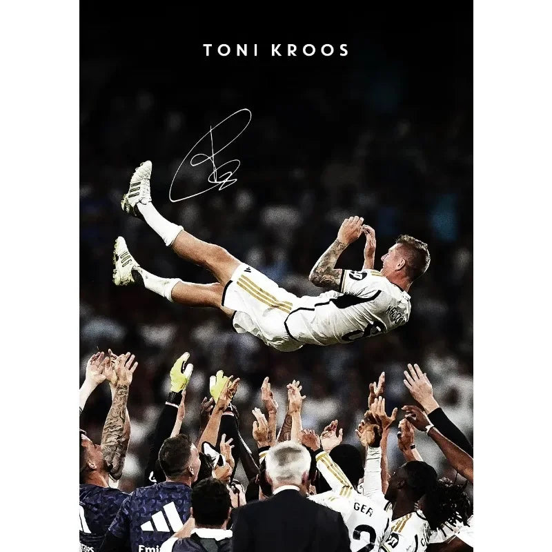 Affiche Toile Portrait Joueur de Football Style Moderne — Décoration Murale Salon