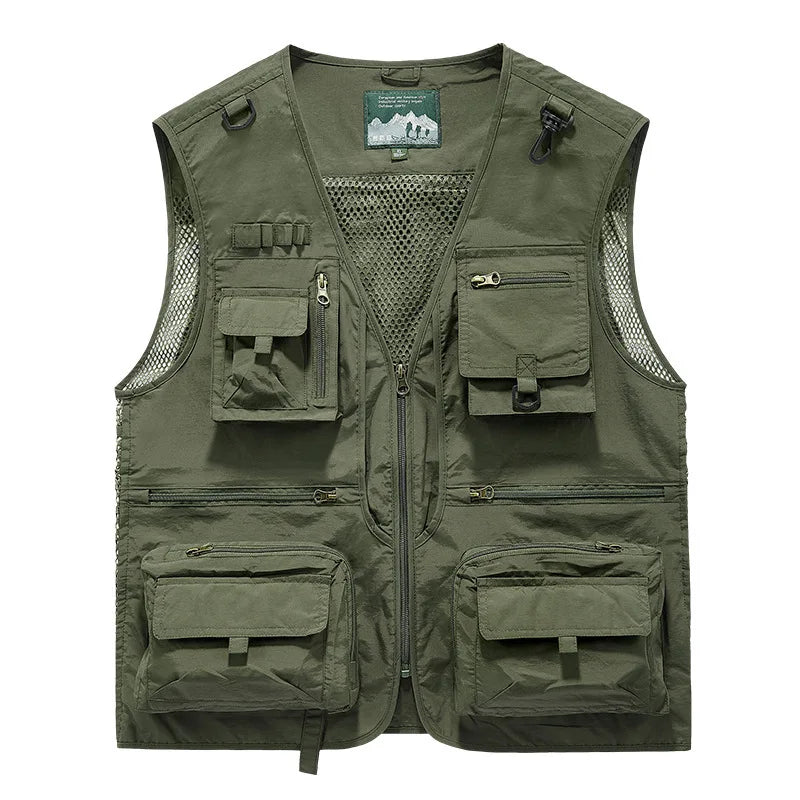 FGKKS – gilet multi-poches pour hommes, nouveau gilet de pêche respirant pour l'extérieur, design de qualité, veste de loisirs de haute technologie pour hommes