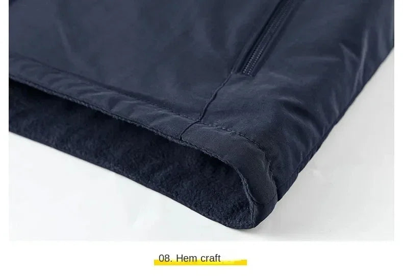 Chaqueta de senderismo para hombre, abrigo térmico, cálido, informal, metropolitano, glaMan, ropa térmica de lujo, talla grande, moda, invierno