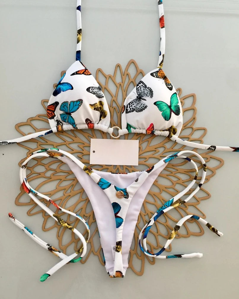 Nouveau Bikini femmes maillot de bain plage vacances maillots de bain imprimé léopard Sexy Bikini ensemble maillots de bain maillot de bain string maillot de bain Biquinis