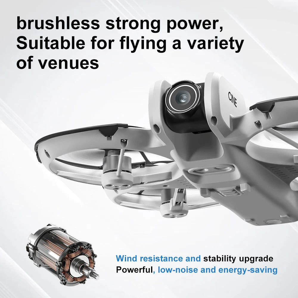 Mini dron profesional Lenovo V666 4K con doble cámara 8K, evitación inteligente de obstáculos, cuadricóptero sin escobillas, juguete RC para niños