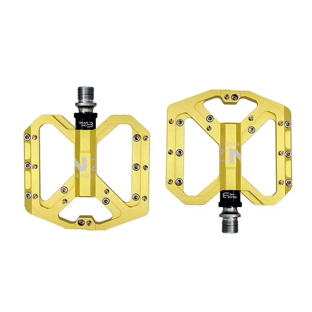 ENZO Ultralight Flat Pedals MTB CNC Aluminum Alloy Sealed 3 Bearings Anti-slip Bike Pedals Bicycle Parts