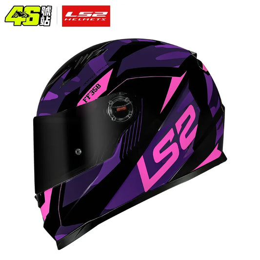 LS2 Draze Full Face Helmet Male for Women LS2 FF358 Motocross Race Men Women Casco Moto Helmet Without Pump ECE Approved