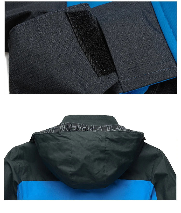 TRVLWEGO Camping randonnée veste hommes automne Sports de plein air manteaux escalade Trekking coupe-vent voyage imperméable vestes noir