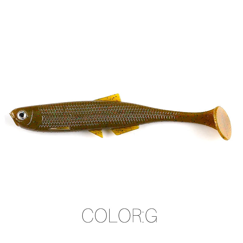 Supercontinent ShadTeez T-Tail 5 cm/7.5 cm/12 cm Pike Zander Predator Fishing 3D Eyes Soft Lure Fishing Lures