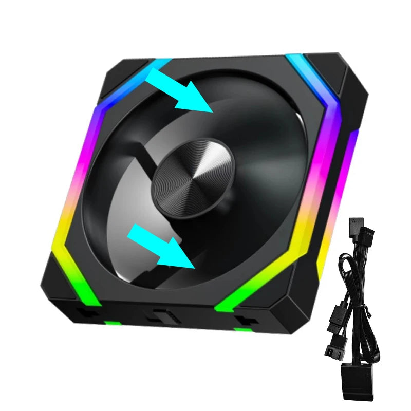JUMPEAK CS120 ARGB ventilateur de refroidissement 360mm 240mm épissage empilable modulaire PWM silencieux 120mm RGB ventilateurs pour boîtier PC de jeu refroidisseur d'eau