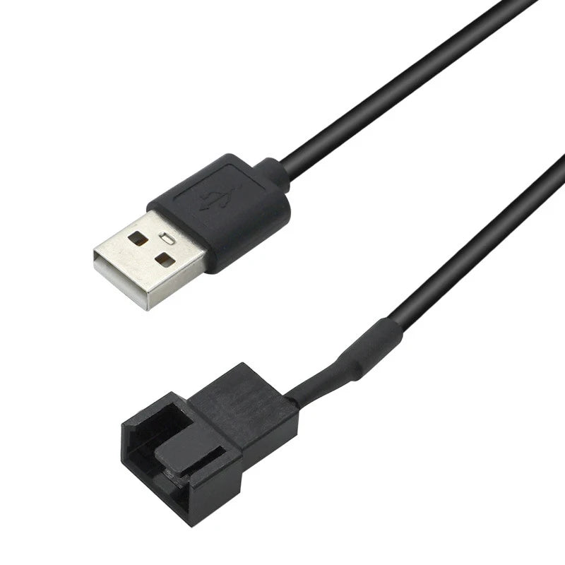 Alimentation USB 5V vers 3 broches 4 broches, câble adaptateur d'alimentation pour ventilateur d'ordinateur portable, câble adaptateur de ventilateur de châssis CPU