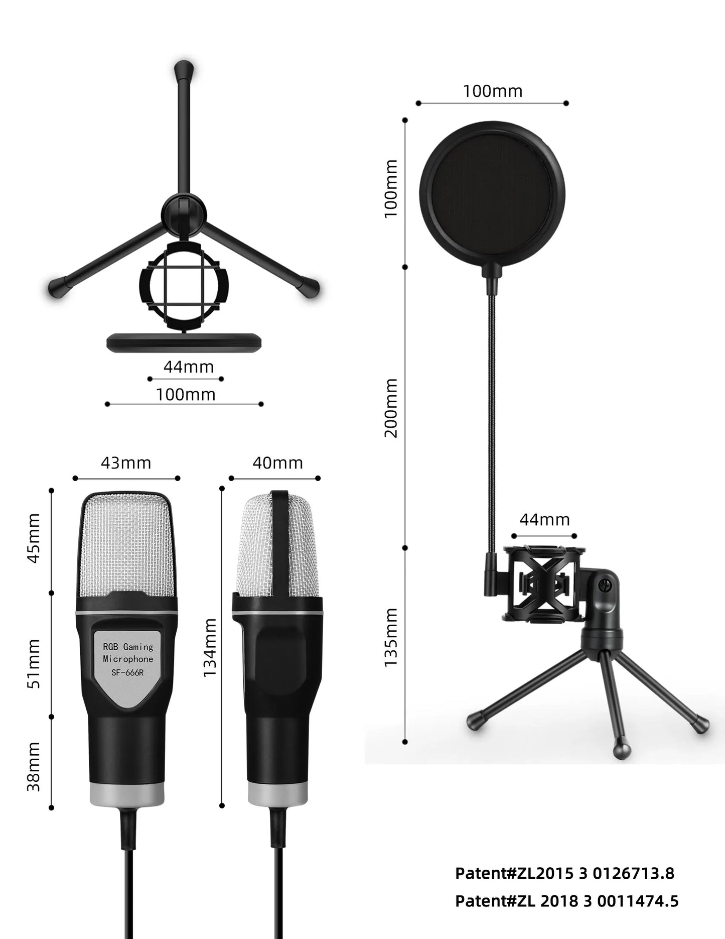 Microphone USB à condensateur pour gaming et podcast – Micro filaire pour PC, streaming et karaoké