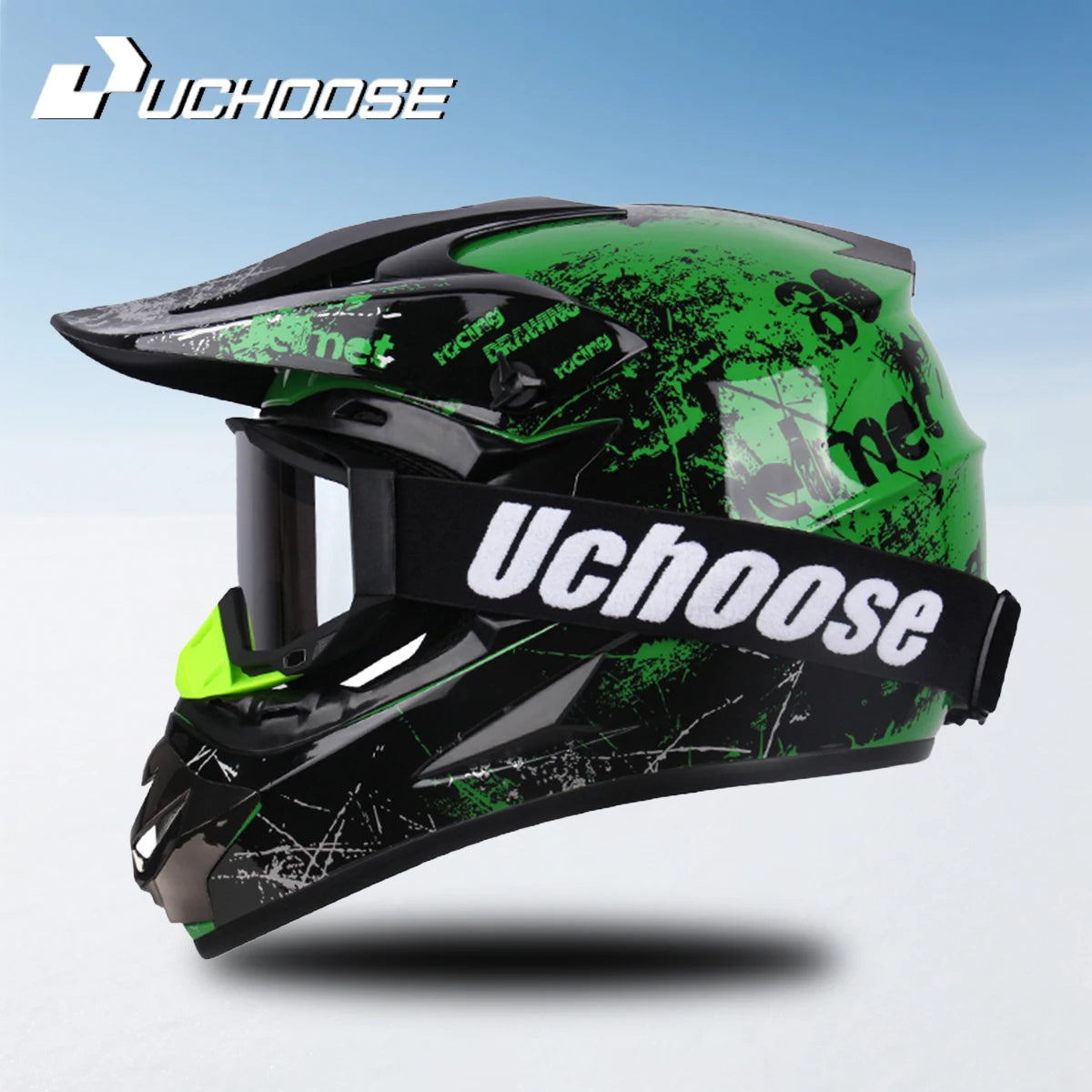 Casque Moto Motocross Enfants Tout-Terrain — Professionnel Lunettes Cadeau